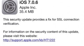 AppleがiOS7.0.6のアップデートを公開